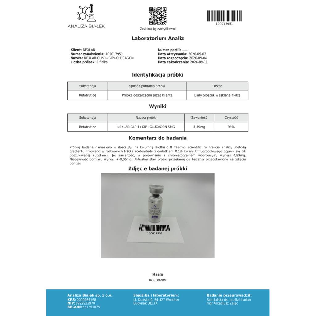 RETA / GLP-1 + GIP + GLC 5mg/10mg + 3ml BAC